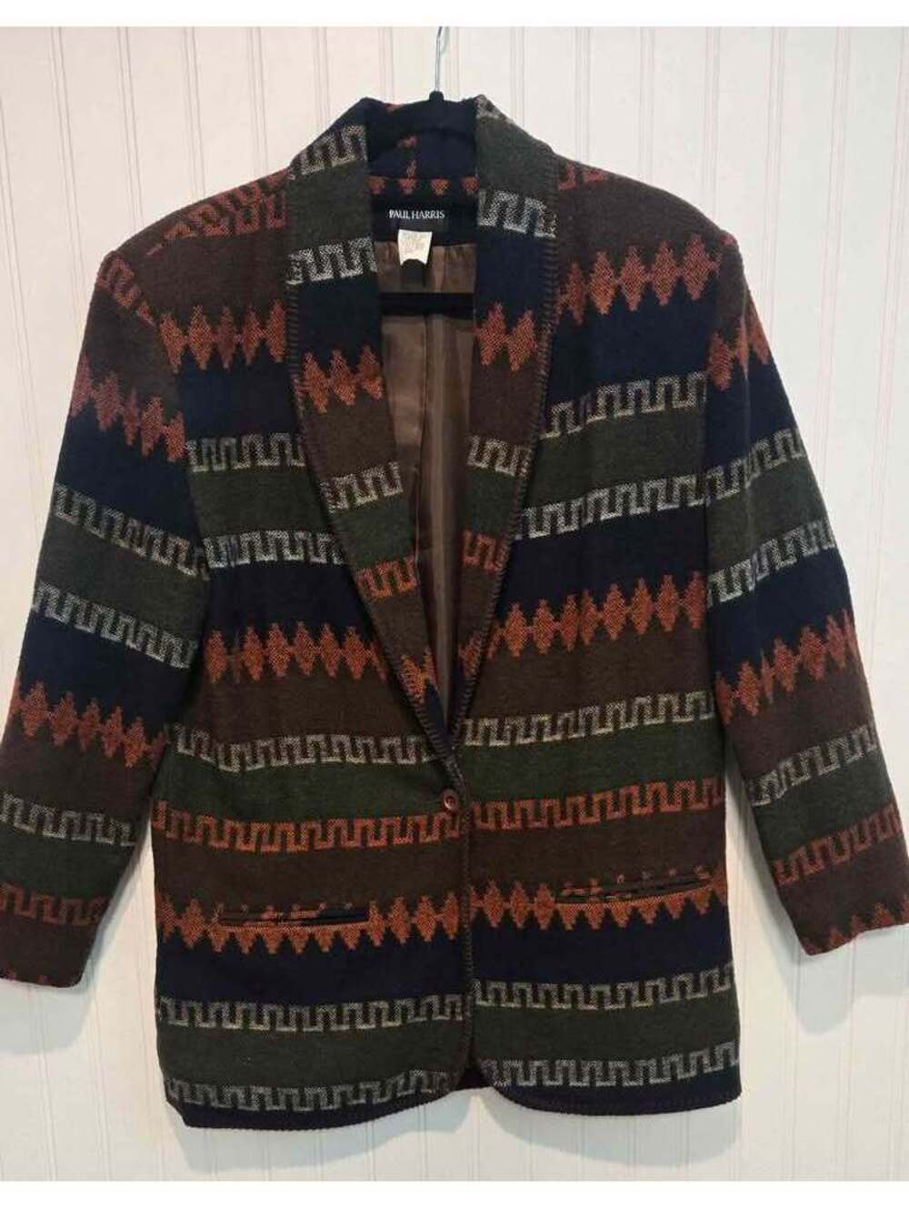 Paul Harris Geometric Pattern Blazer Jacket M [COPY]